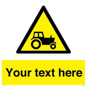 Custom warning farm machinery